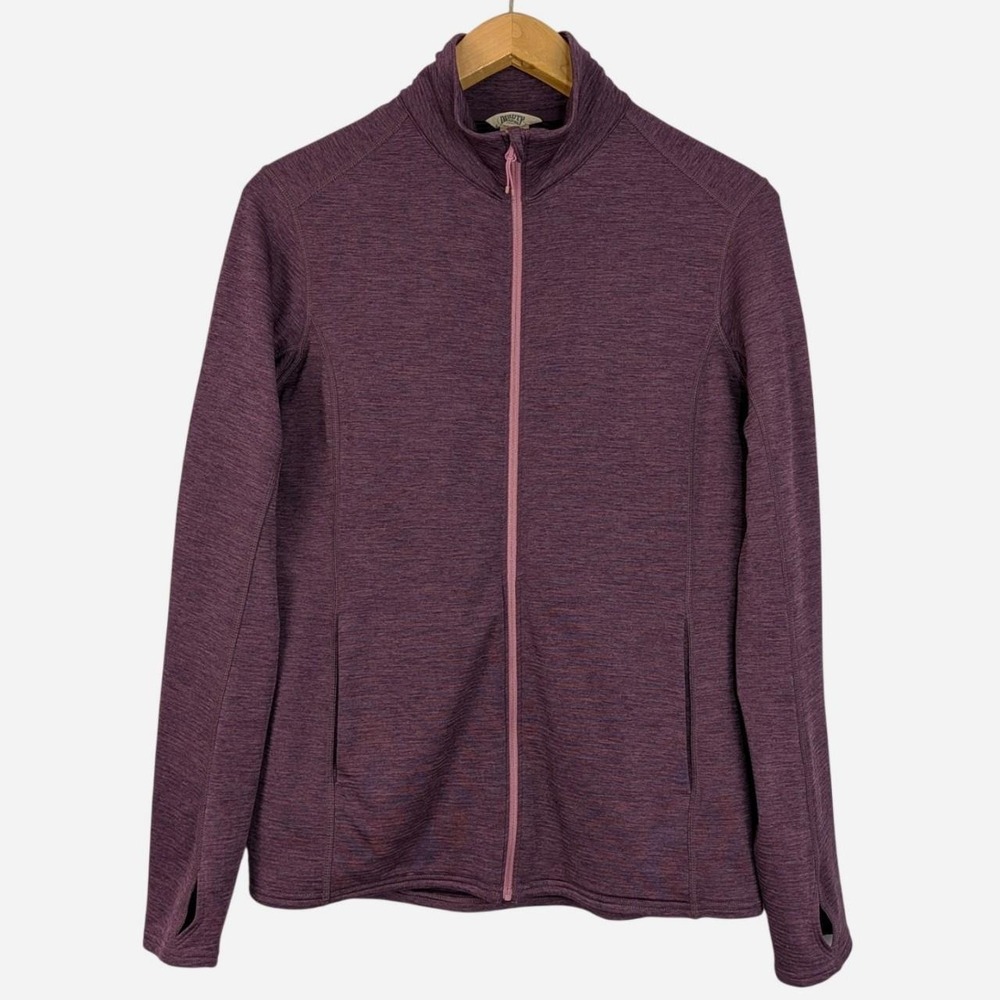 Duluth Trading Co Purple Heather Full Zip Stretch Jacket Pink Zip Size Medium